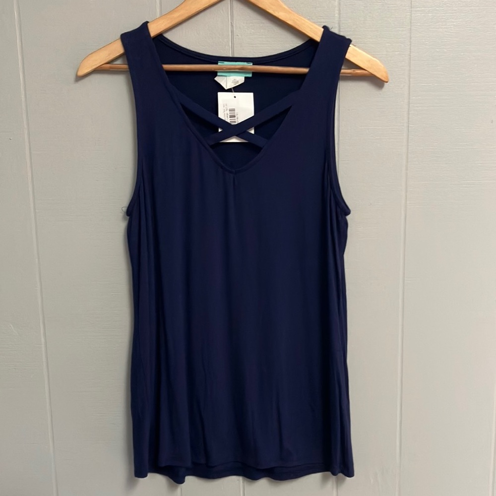 PS Kate Tank Navy Blue Size Large NWT